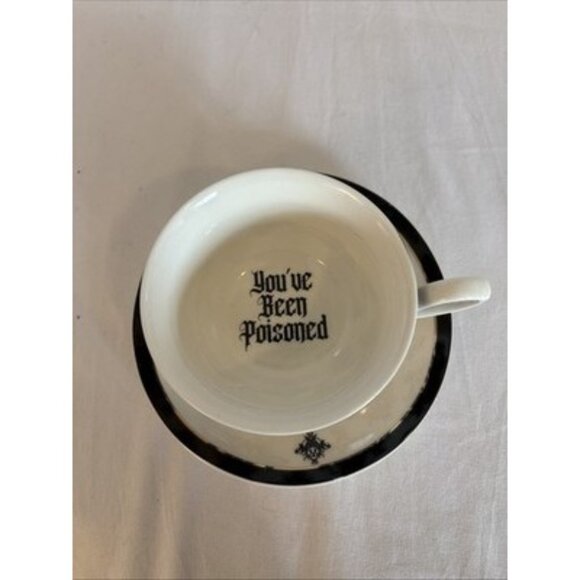 Youve Been Poisoned Tea Cup and Saucer Set Witchy Gifts Goth Gifts For Women S - Picture 2 of 10